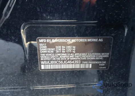 2018 BMW M550I xDrive from USA, damaged, VIN WBAJB9C56JG464393